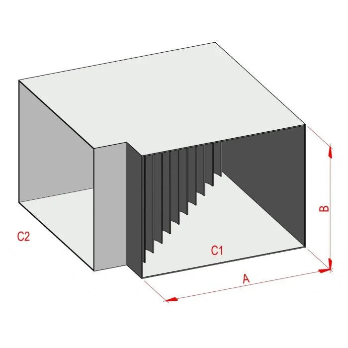 90 Degree Rectangular Ductwork Bend