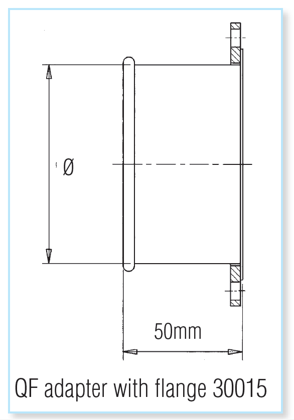 Quick-Fit Flanged Adapter (QF to FLN) – Galvanised – Nordfab