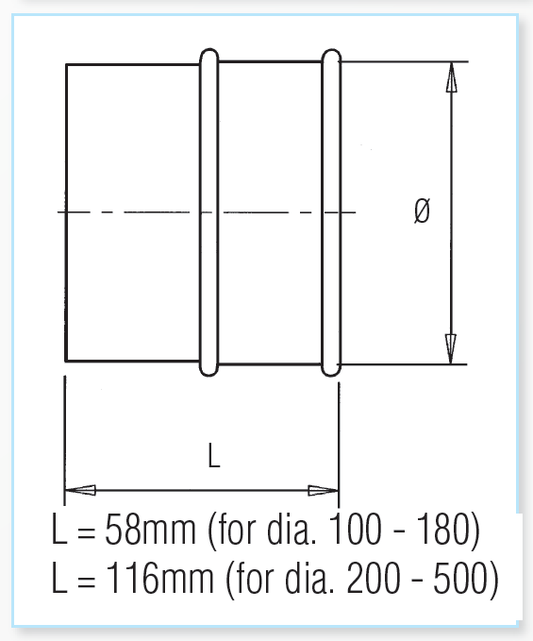 Quick-Fit Ventilation Adapter – Galvanised – Nordfab