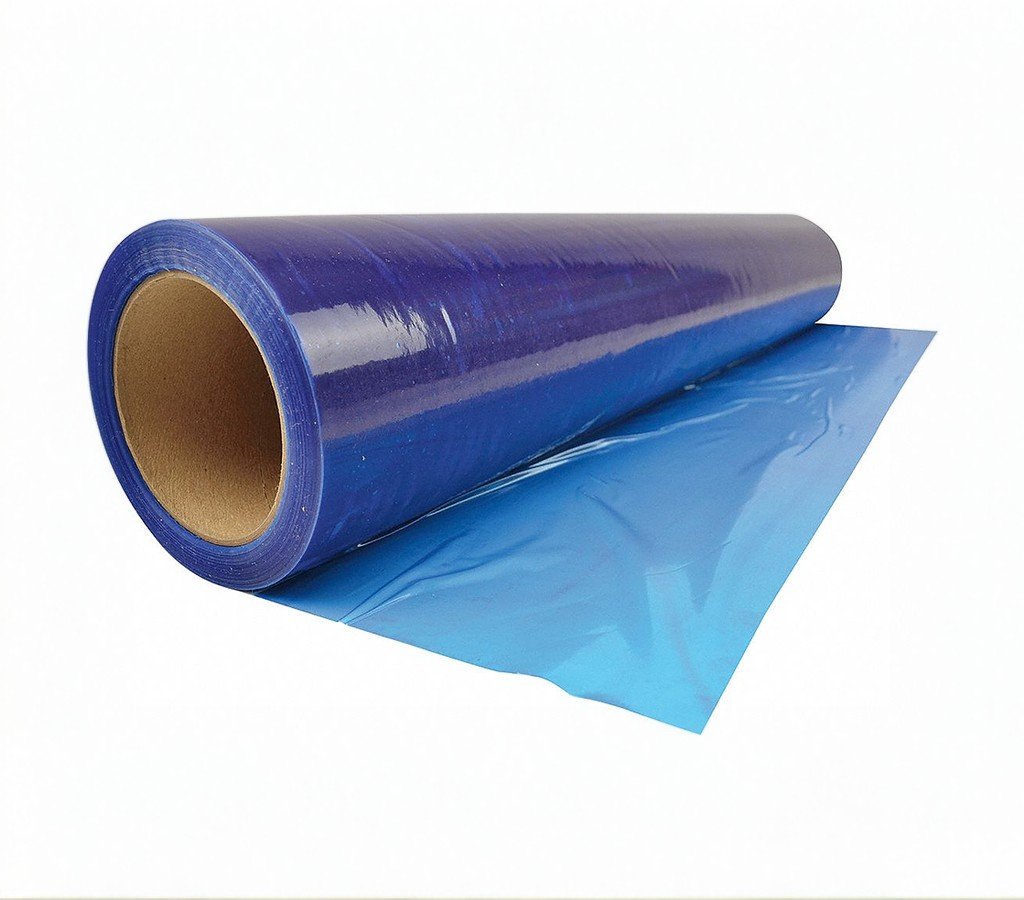 Self-Adhesive Protective Blue Film Roll for Ductwork – 600mm x 100m (Ducting Supplies)
