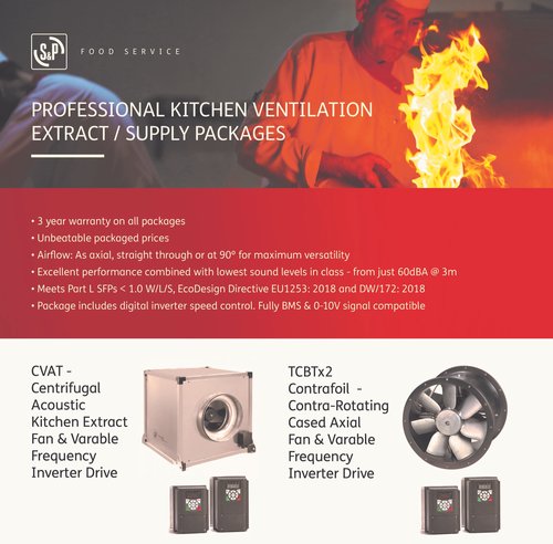 S&P CVAT Acoustic Kitchen Fan & Inverter Kit