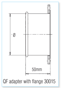 Quick-Fit Flanged Adapter (QF to FLN) – Galvanised – Nordfab