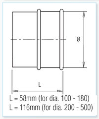 Quick-Fit Ventilation Adapter – Galvanised – Nordfab