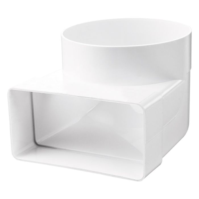 Rectangular-to-Round Angled Duct Reducer