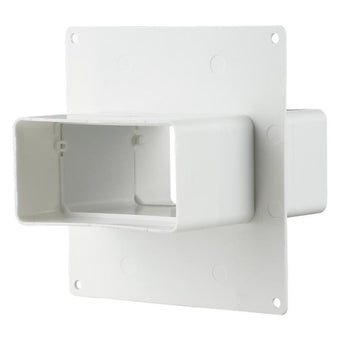 compare product Flat Rectangular Plastic Ducting Wall Plate with Spigots